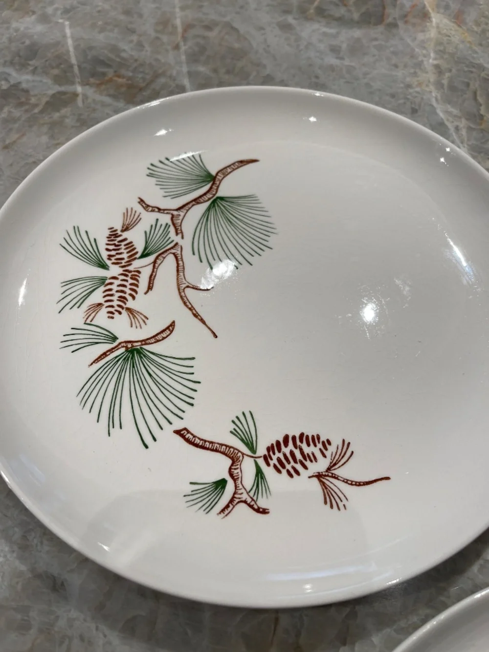 Stetson Marcrest~Vintage Misty Pine  ovenproof hand painted underglaze Plates